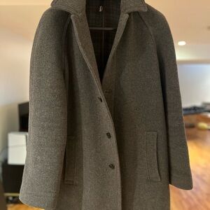 Men’s Gray Wool Car coat
